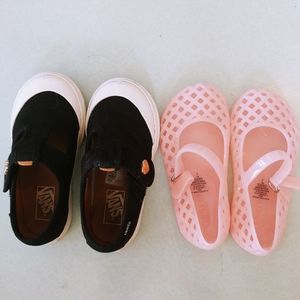 Vans girls sneakers /Old Navy pink jelly/Toddler S